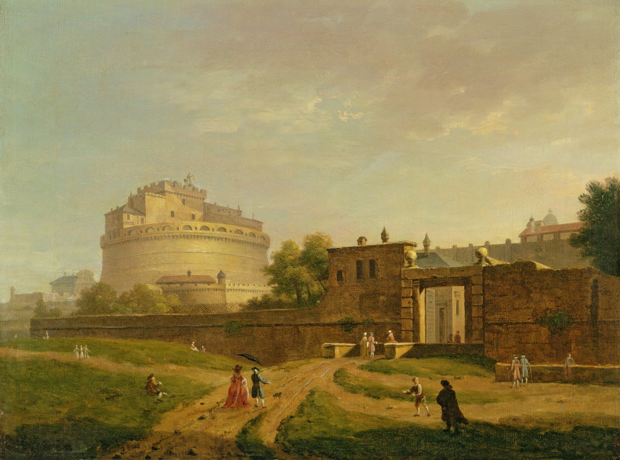 Zamek Świętego Anioła, Rzym, 1776 r. autorstwa John Inigo Richards