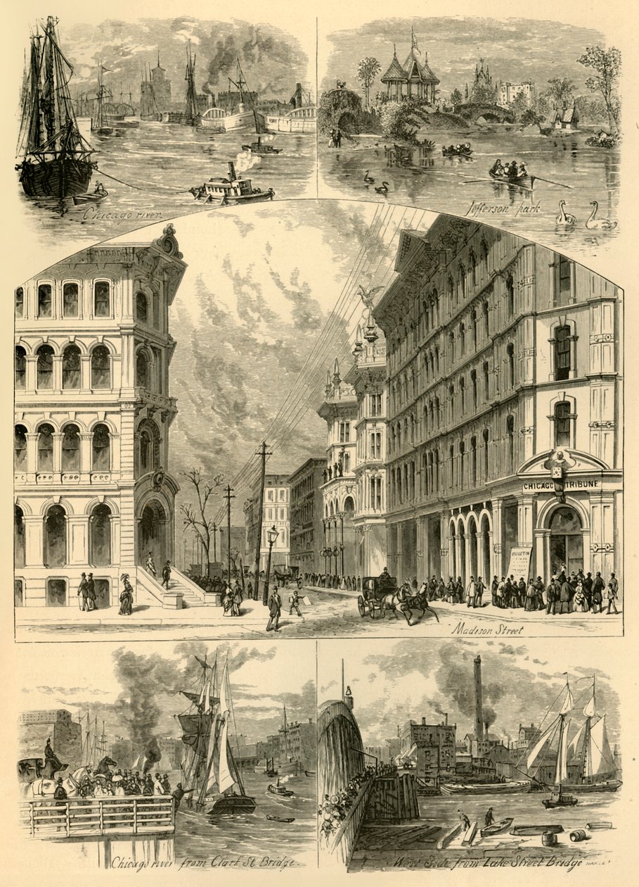 „Sceny w Chicago”, 1874. autorstwa John J. Harley