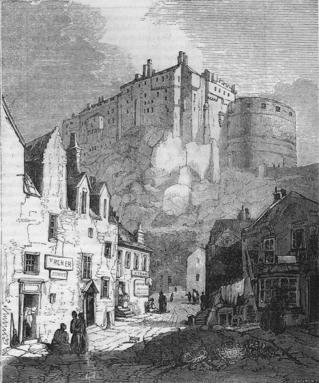 Zamek w Edynburgu, 1843, 1845 autorstwa John Jackson