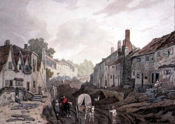 Scena uliczna, Erith, Kent autorstwa John James Chalon