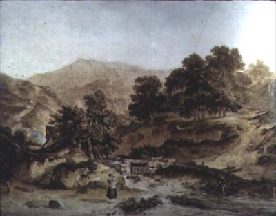 walijski krajobraz autorstwa John James Chalon
