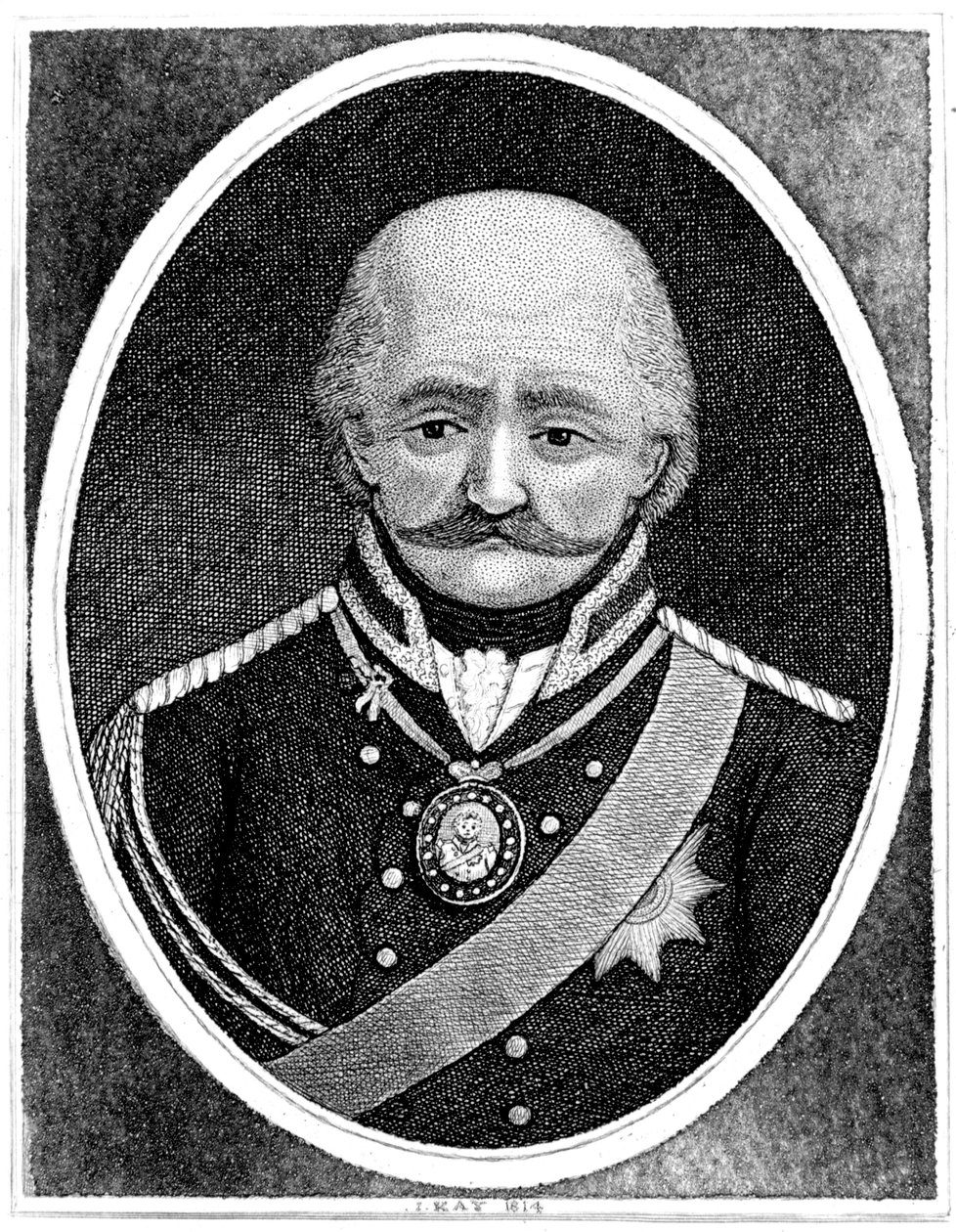 Gebhard Leberecht von Blucher, generał pruski, 1814 autorstwa John Kay