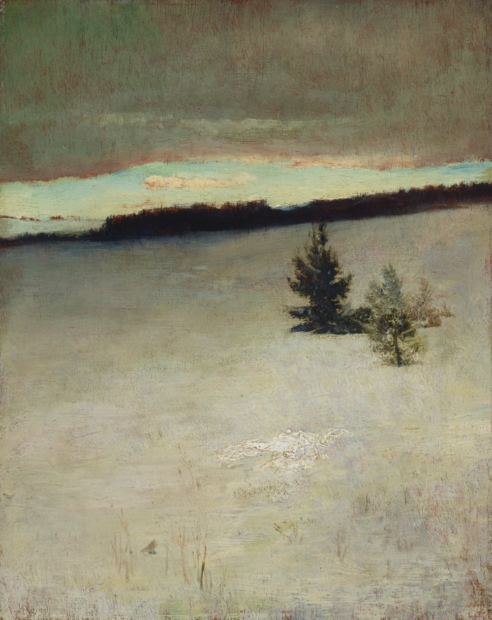 Śnieżne Pole, Rano, Roxbury autorstwa John La Farge