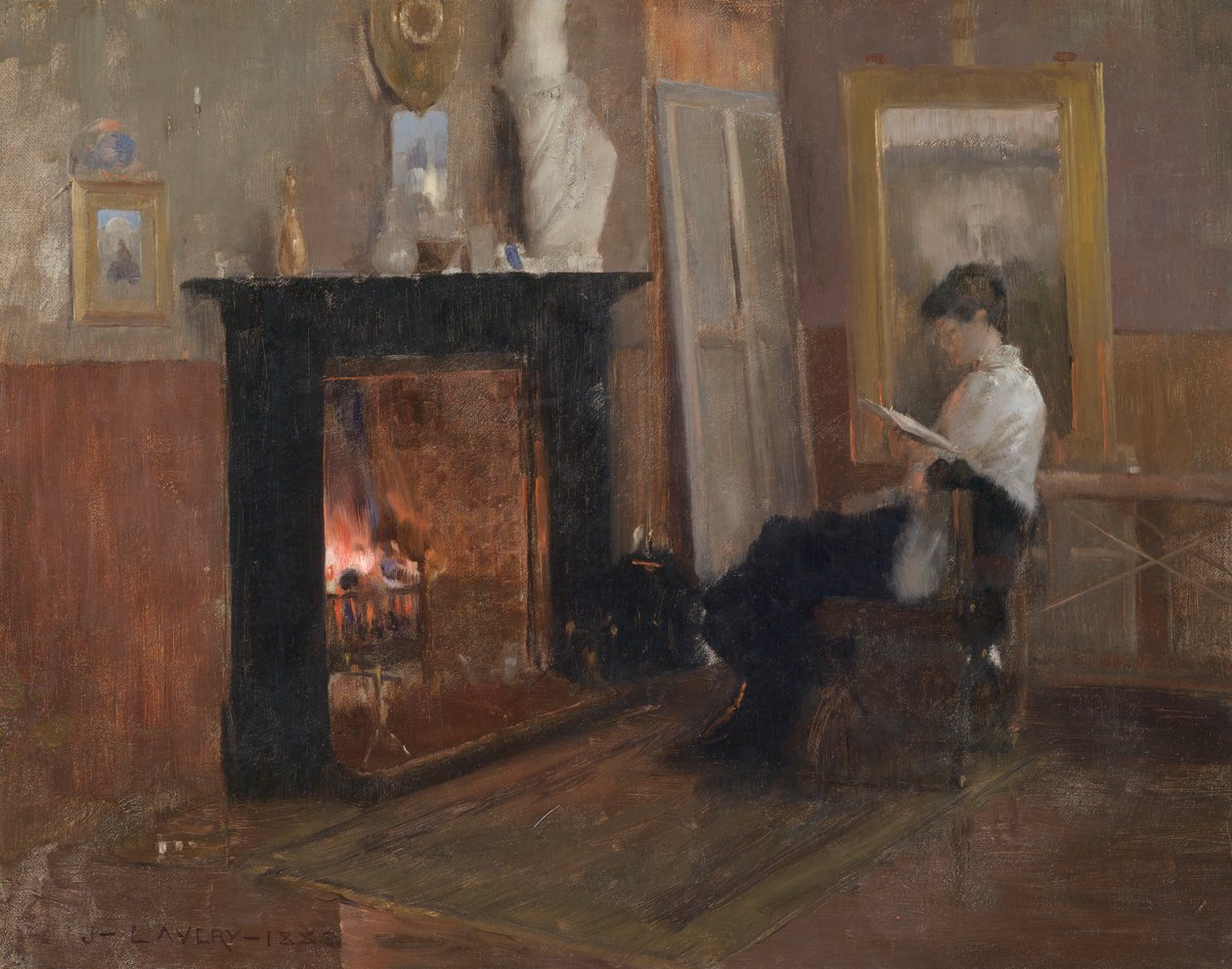 Spokojny dzień w studiu autorstwa John Lavery