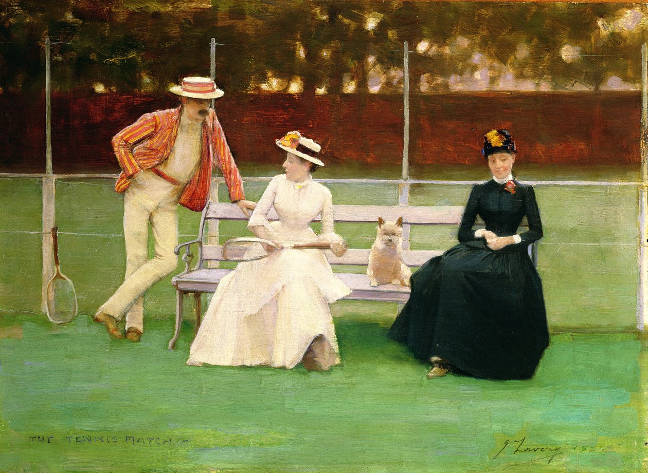 Mecz tenisowy autorstwa John Lavery