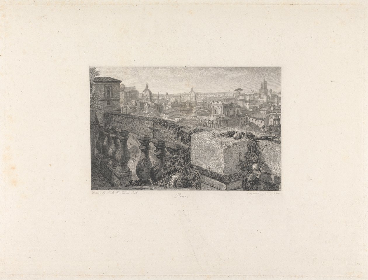 Rzym, z Ogrodów Farnese autorstwa John Le Keux