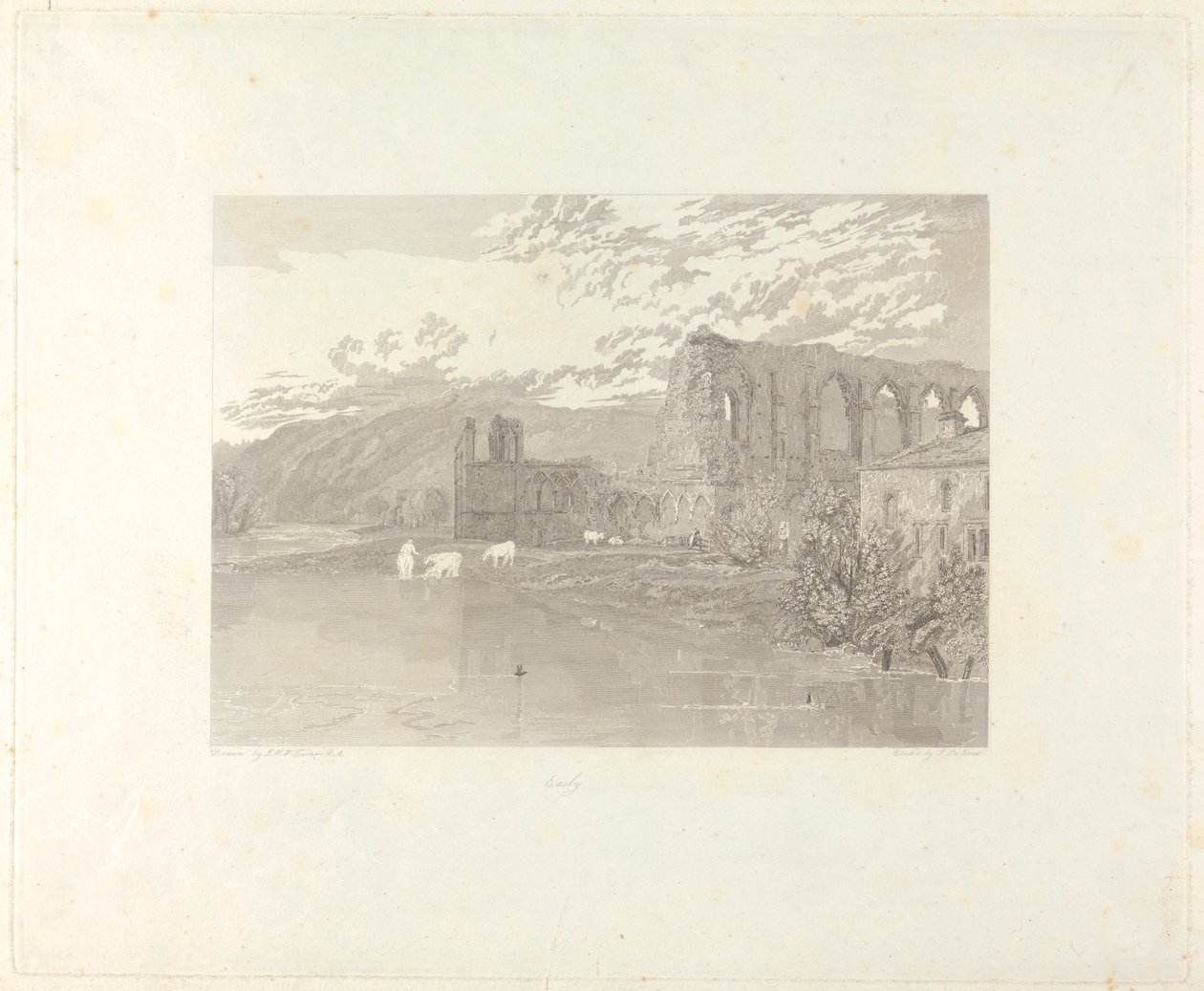 Opactwo św. Agaty, Easby autorstwa John Le Keux