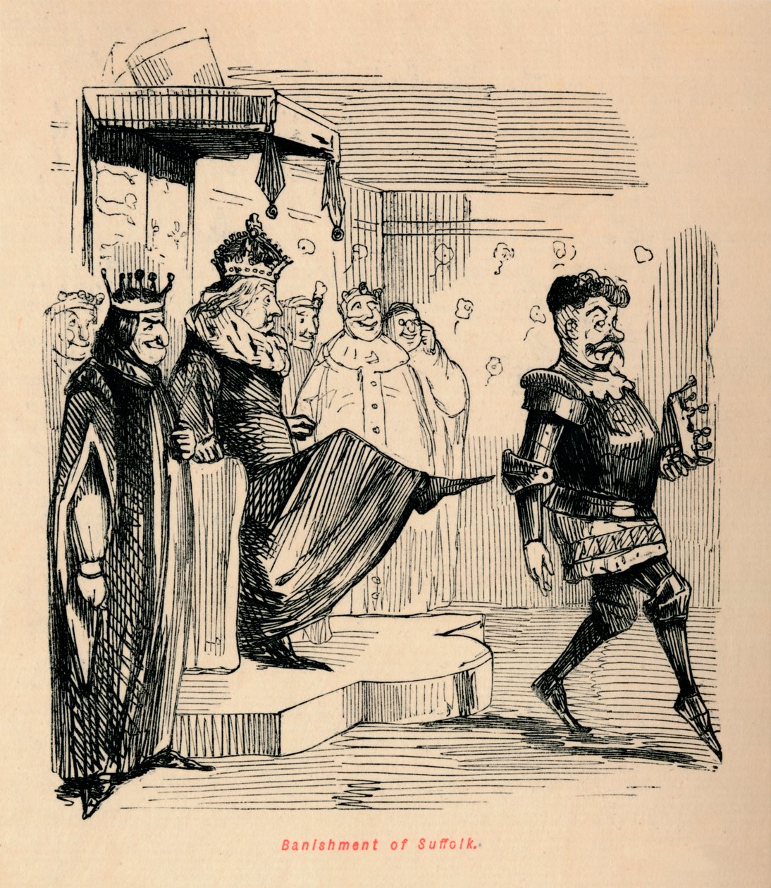 Wygnanie Suffolk, autorstwa John Leech