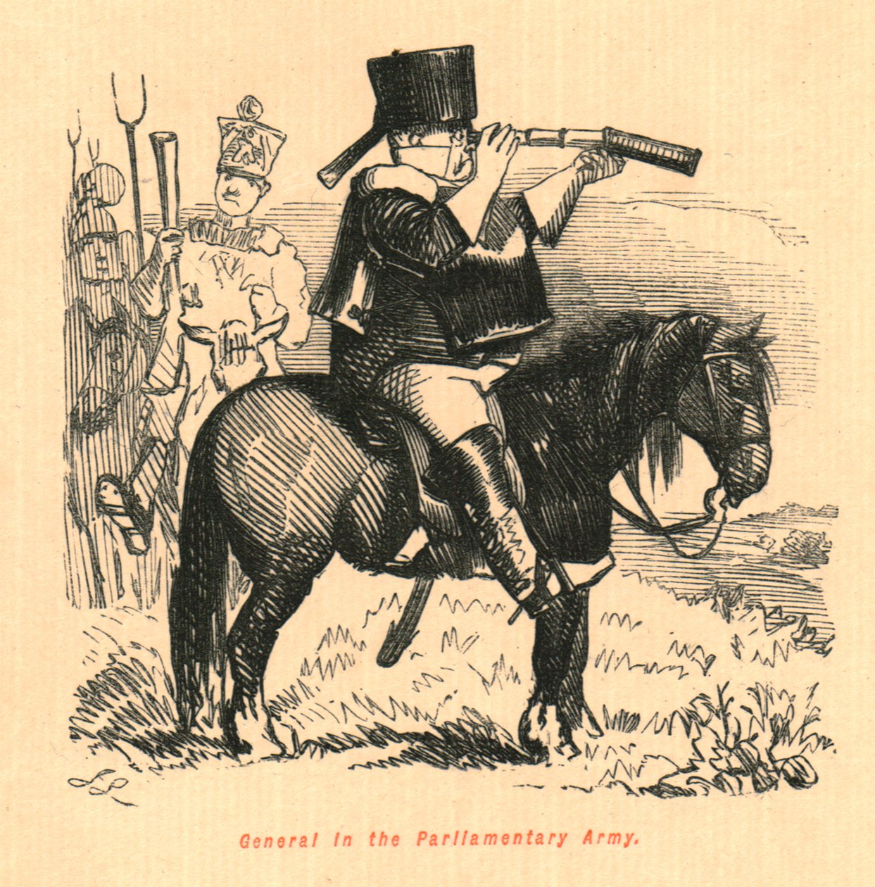 Generał w armii parlamentarnej, 1897. autorstwa John Leech