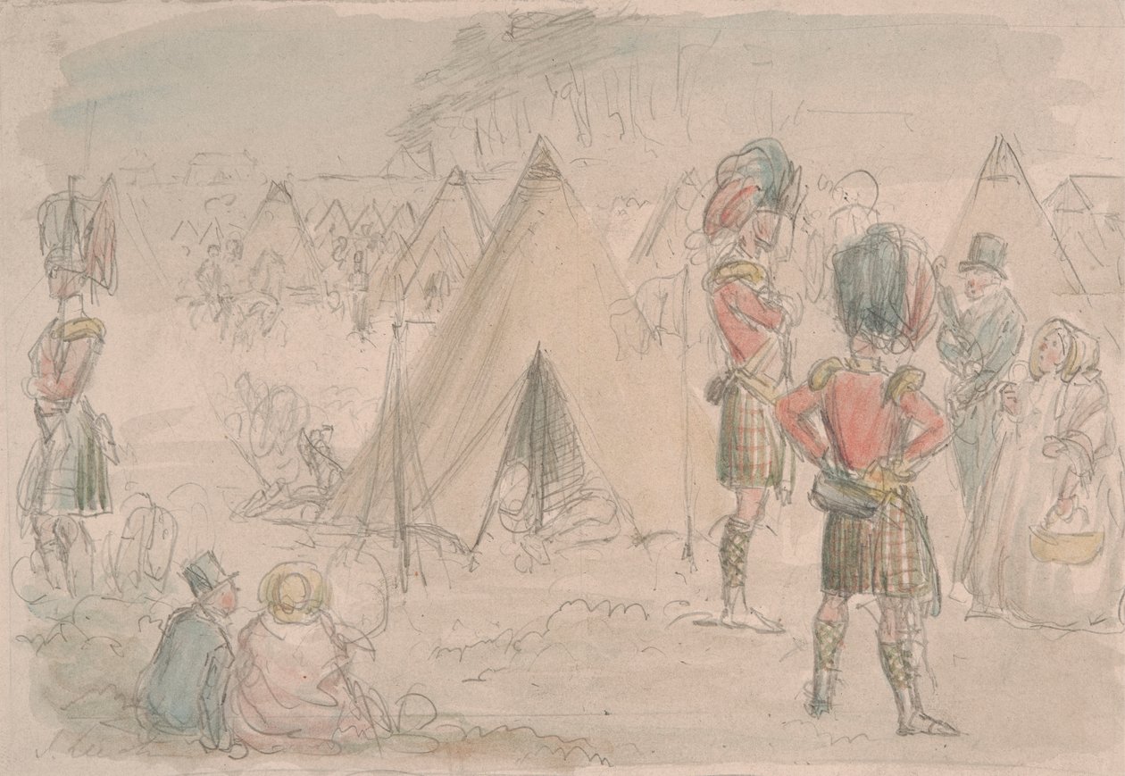 Pułk Górski w Obozie autorstwa John Leech