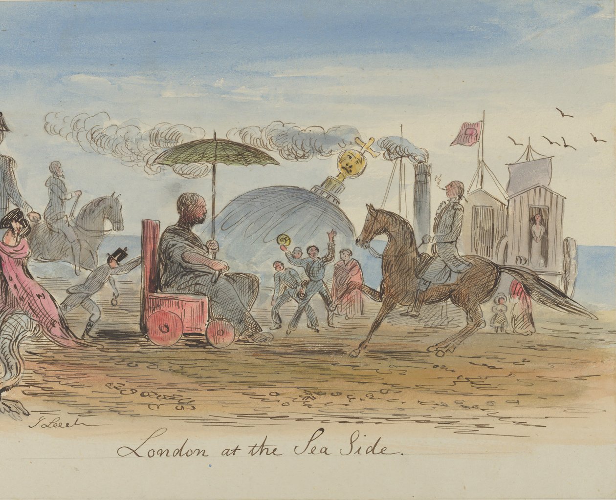 Londyn nad morzem, 1830-64. autorstwa John Leech
