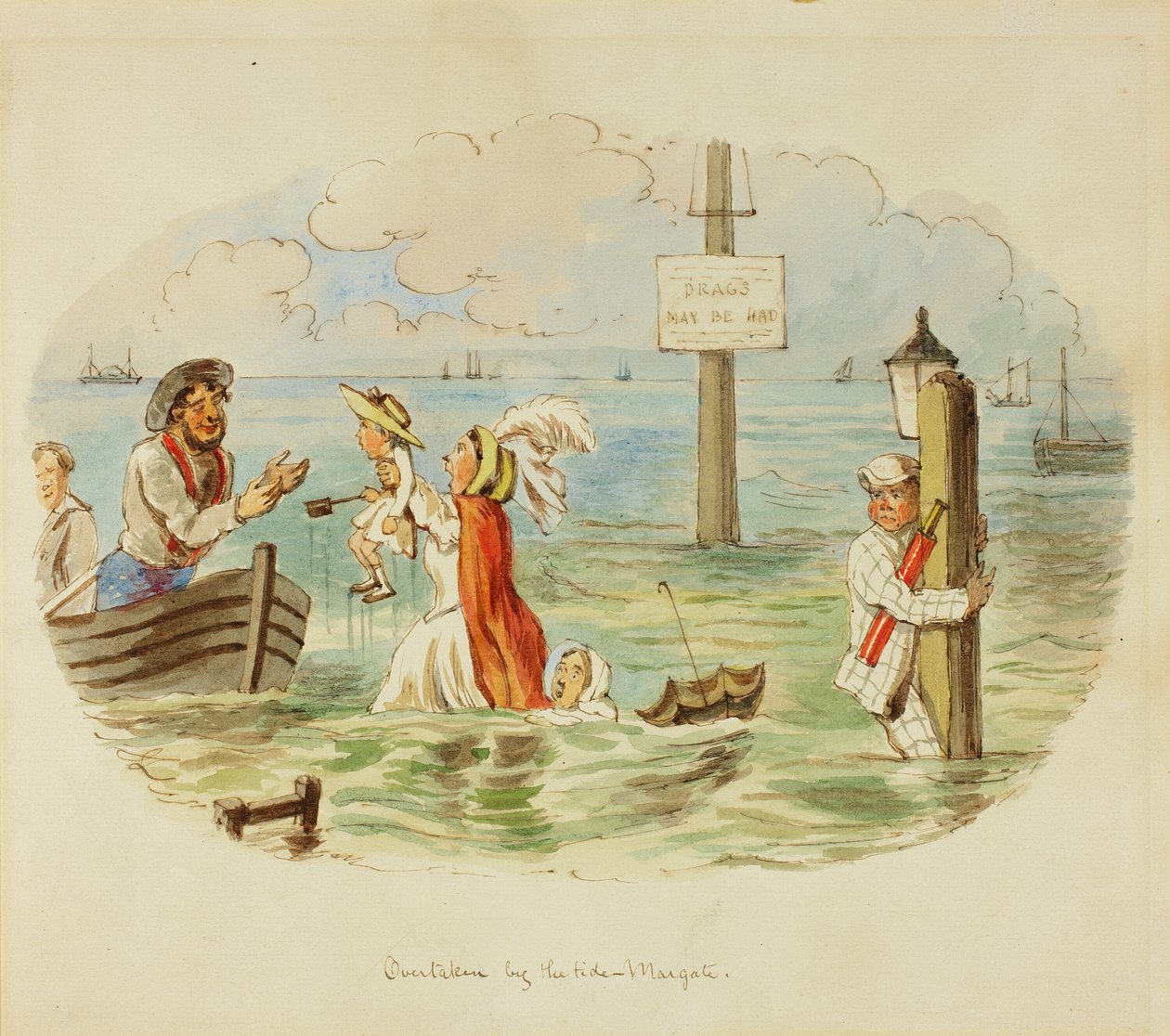 Wyprzedany przez Tide-Margate autorstwa John Leech