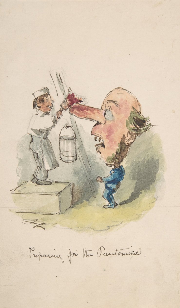 Przygotowania do Pantomimy, 1836-64. autorstwa John Leech