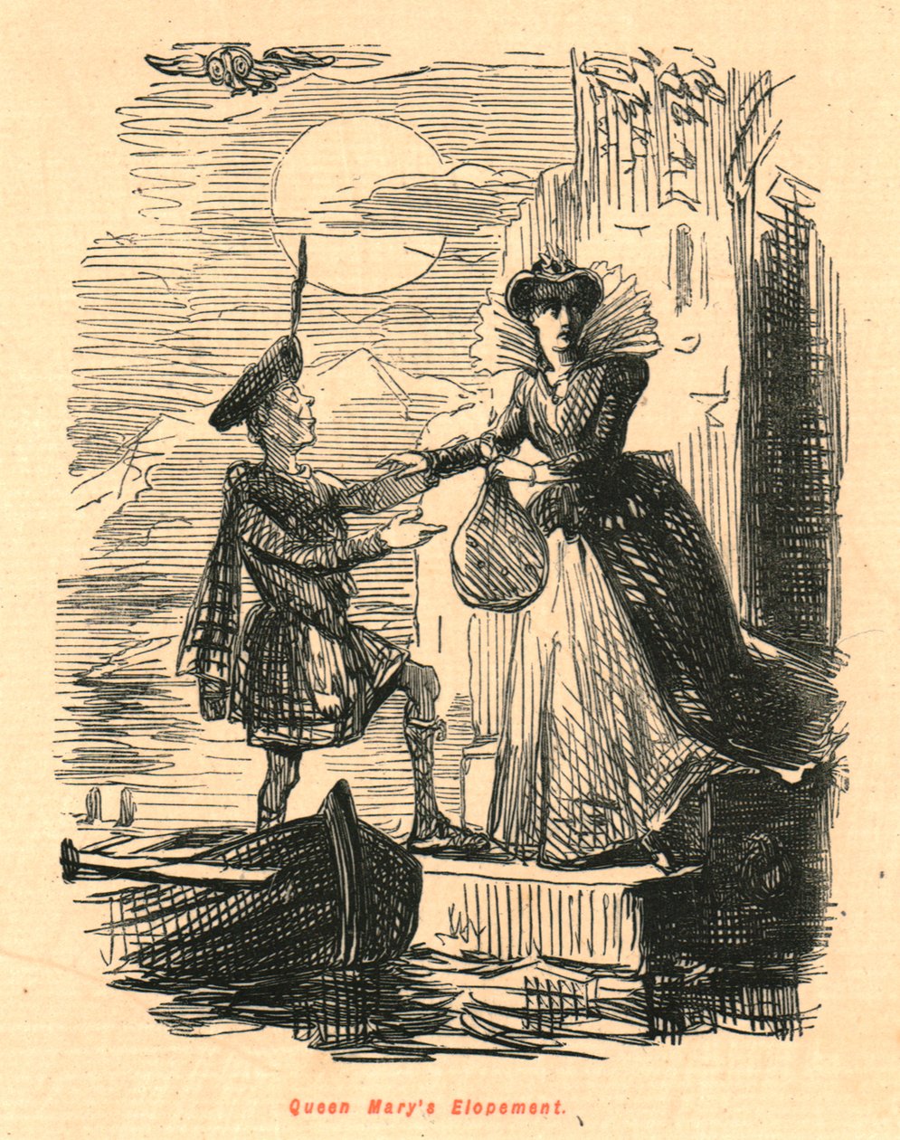 Ucieczka Królowej Marii, 1897. autorstwa John Leech