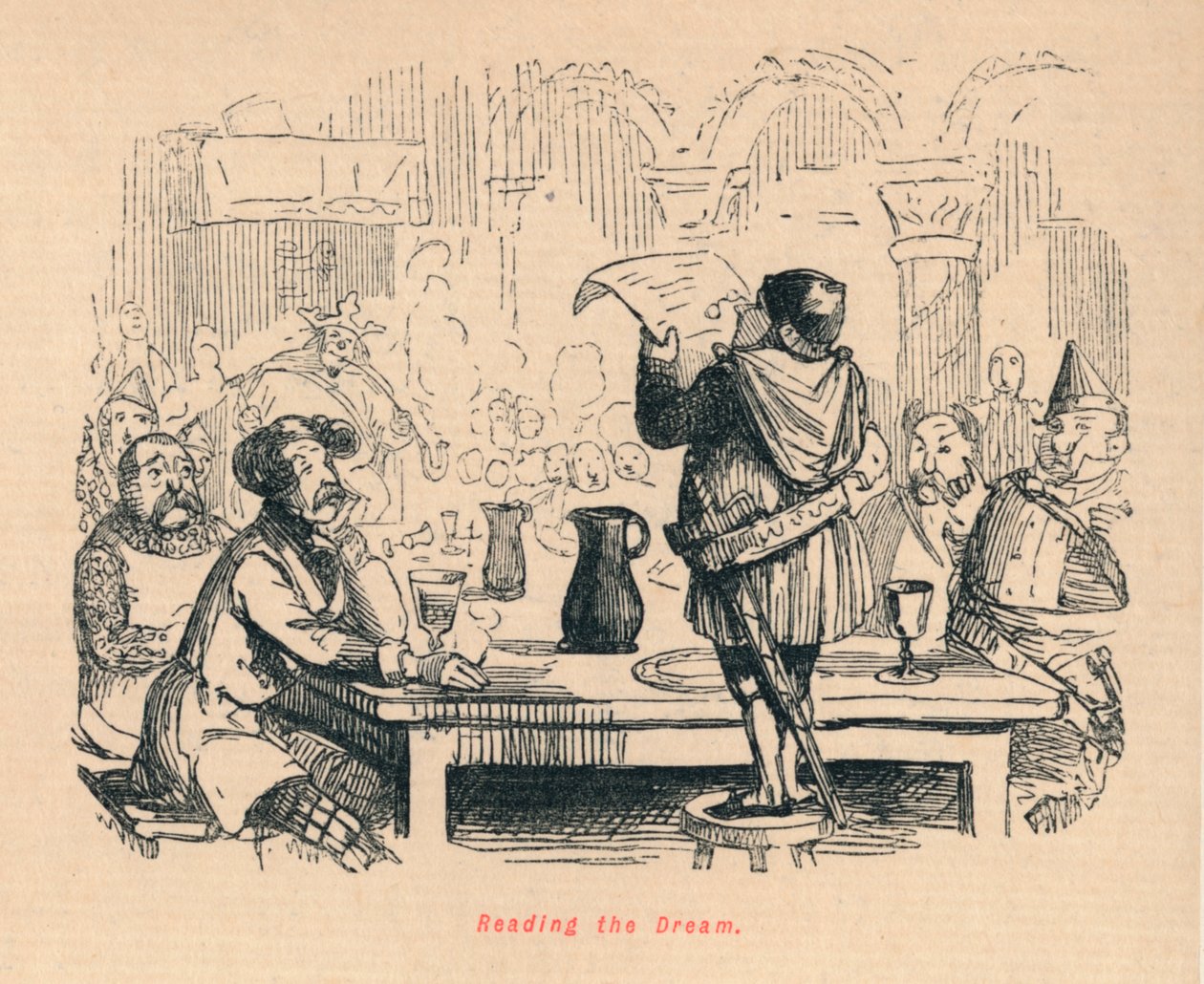 Czytanie snu, ok. 1860, ok. 1860 autorstwa John Leech