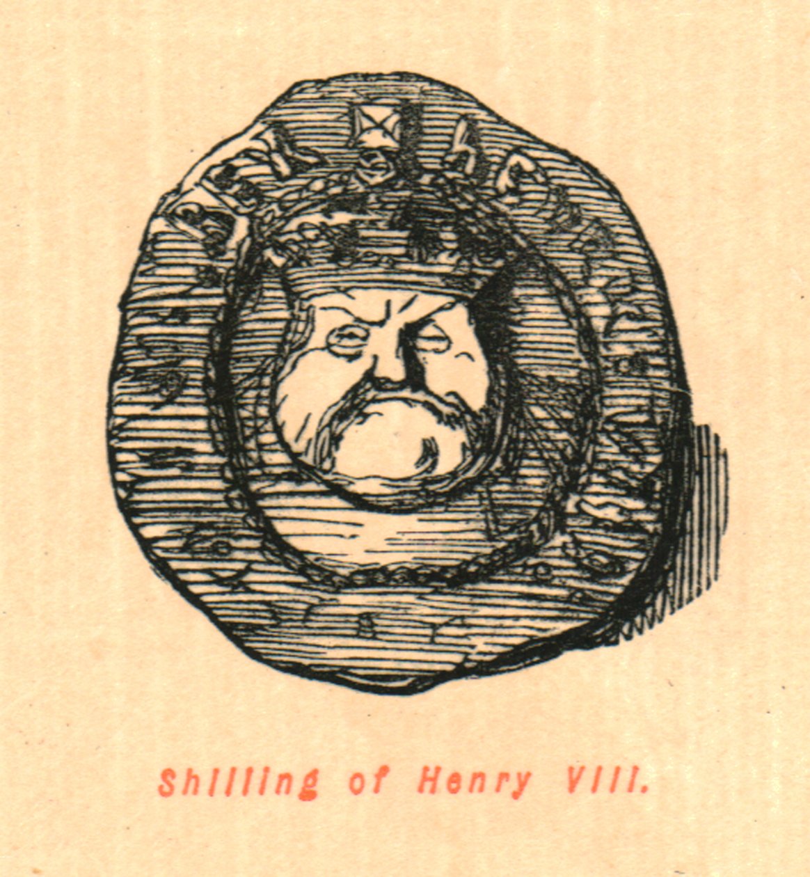 Szyling Henryka VIII, 1897. autorstwa John Leech