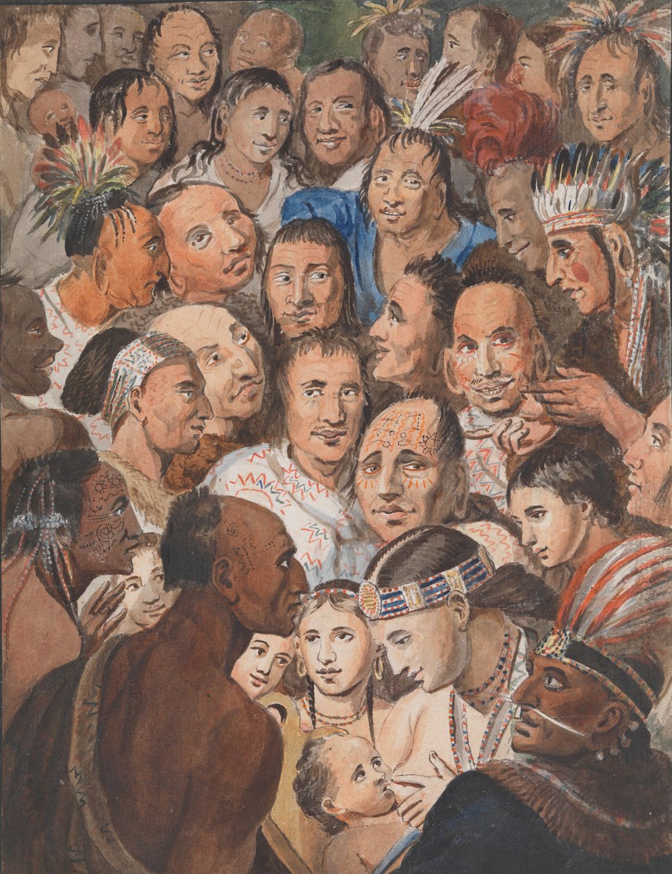 Tableau indyjskich twarzy, 1811-ca. 1813. autorstwa John Lewis Krimmel