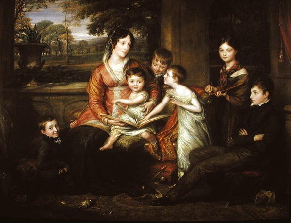 Lady Torrens i jej rodzina, 1820 autorstwa John Linnell