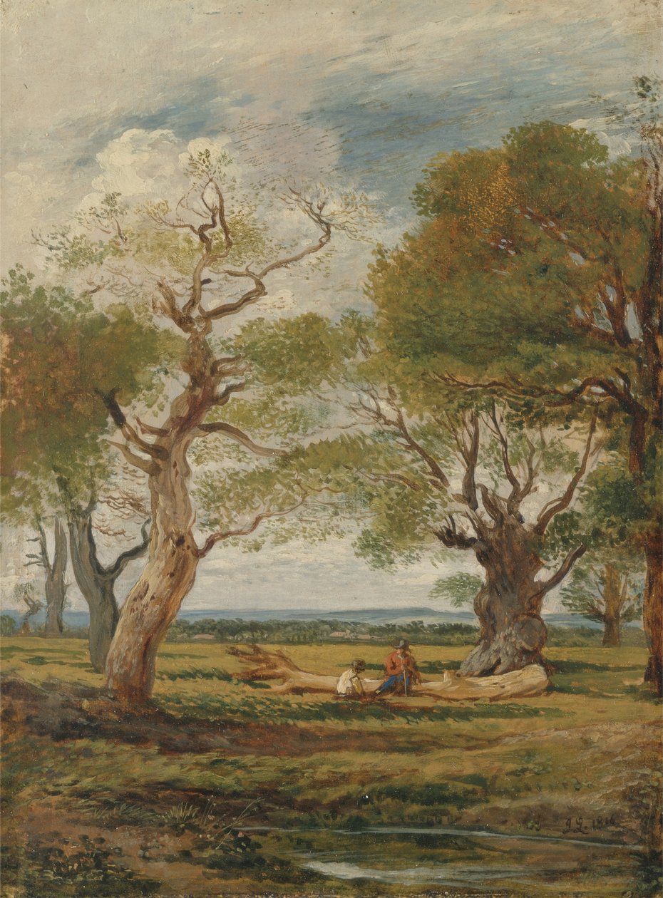 Krajobraz z postaciami autorstwa John Linnell