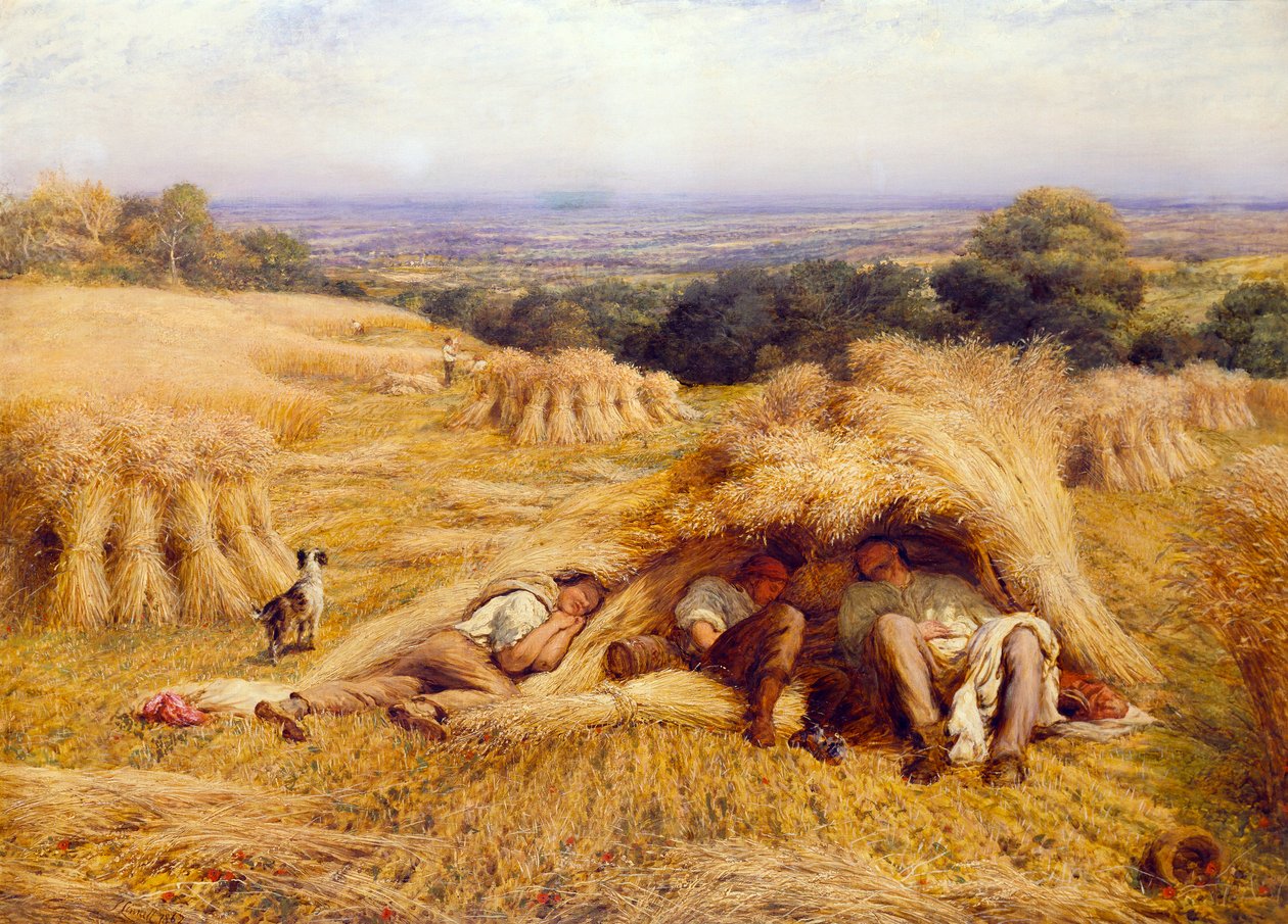 Odpoczynek w południe, 1862 autorstwa John Linnell