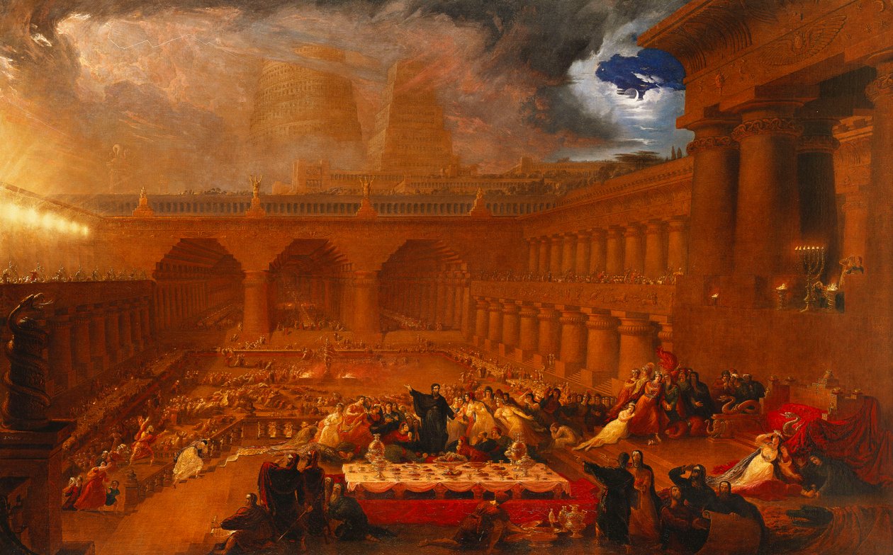 Uczta Baltazara, 1820 autorstwa John Martin