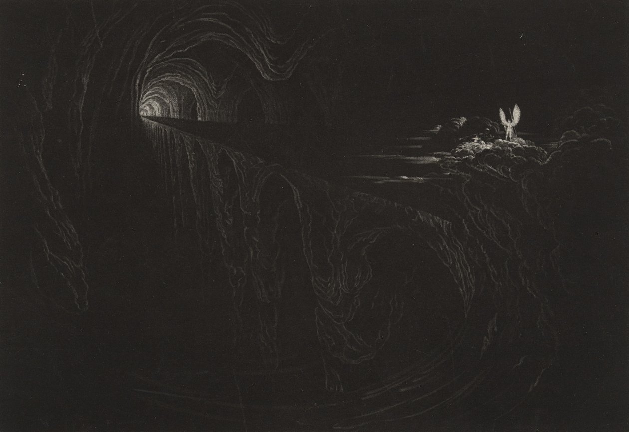 Most Chaosu, c.1827 (mezzotinta) autorstwa John Martin
