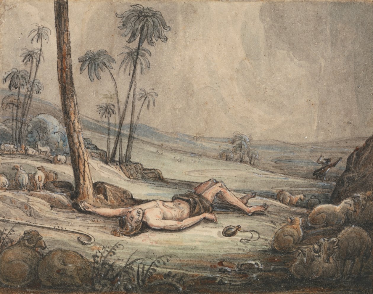 Caim e Abelpolonês autorstwa John Martin