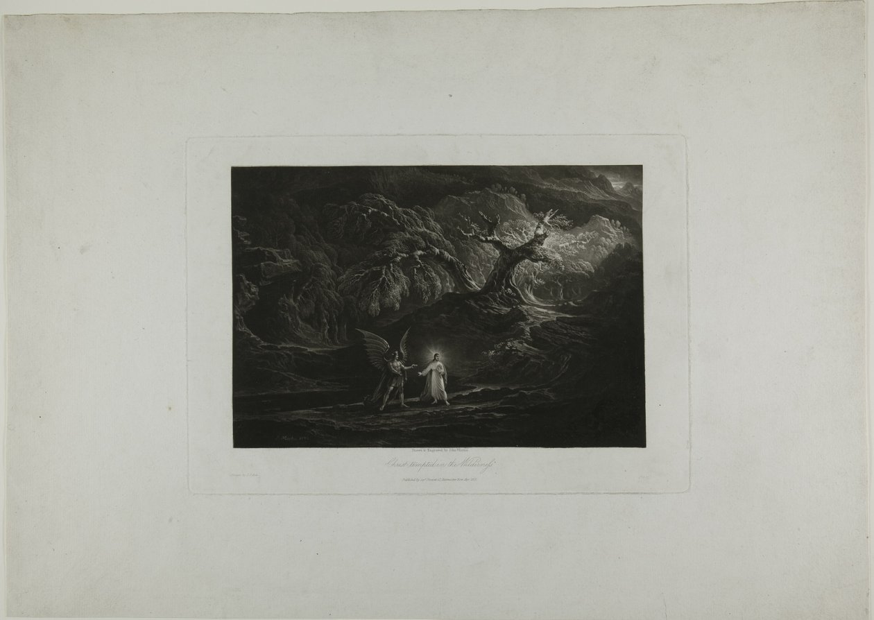 Chrystus kuszony na pustyni autorstwa John Martin