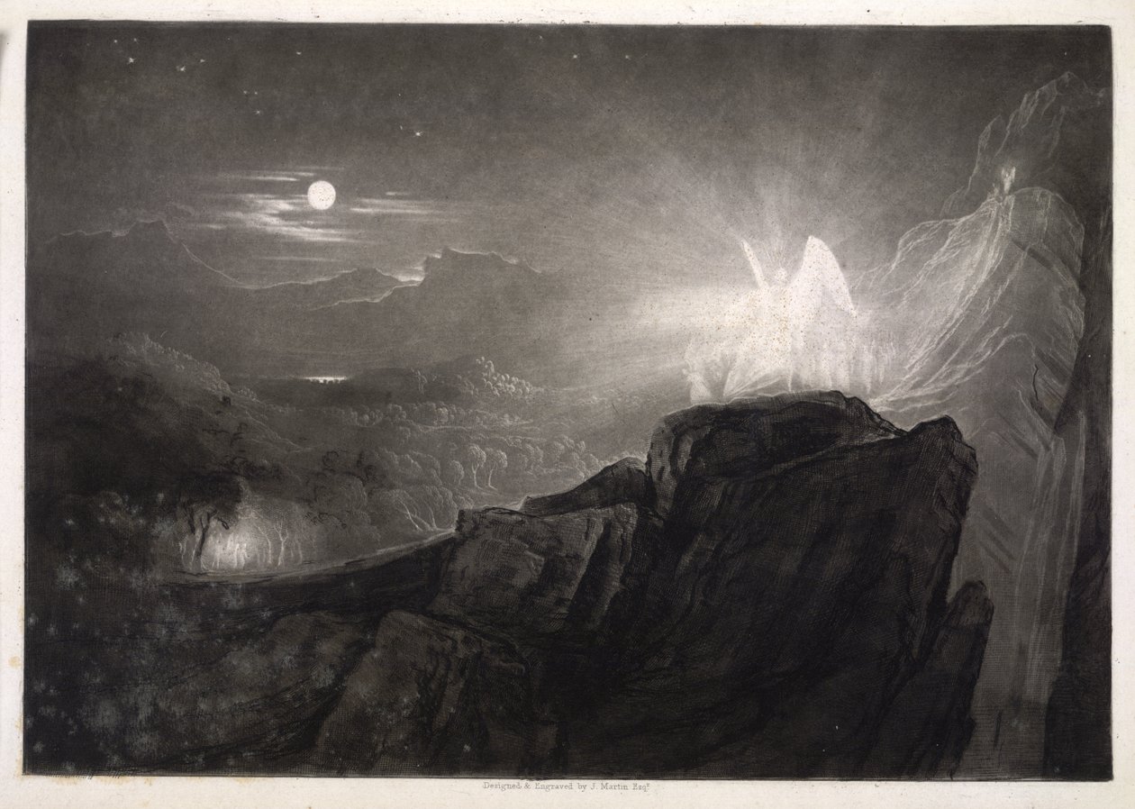 Ilustracja z Raju utraconego autorstwa John Martin