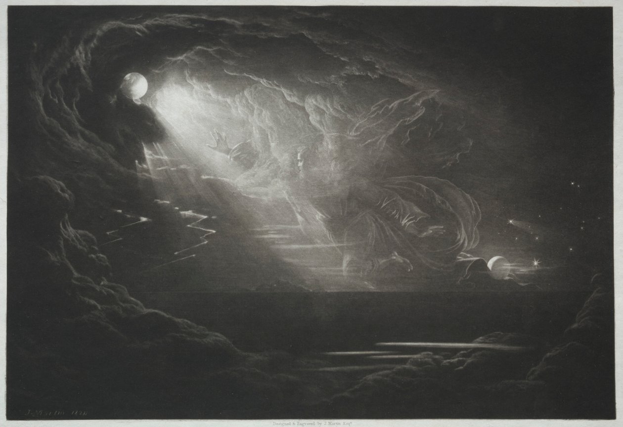 Raj utracony: stworzenie światła, 1824. autorstwa John Martin