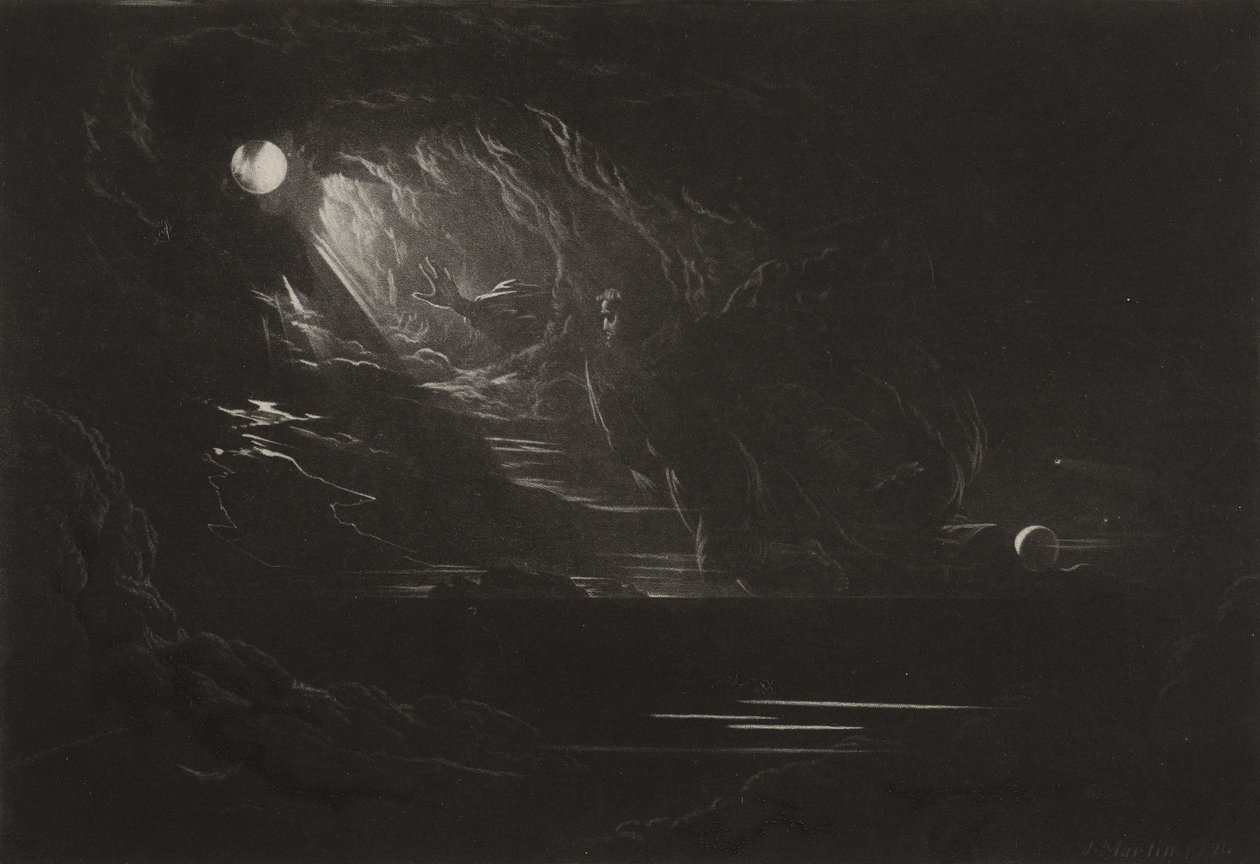 Stworzenie światła, ok. 1827 (mezzotinta) autorstwa John Martin