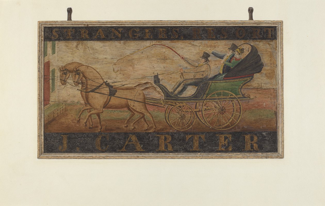 Znak zajazdu: J. Carter verso, 1940. autorstwa John Matulis