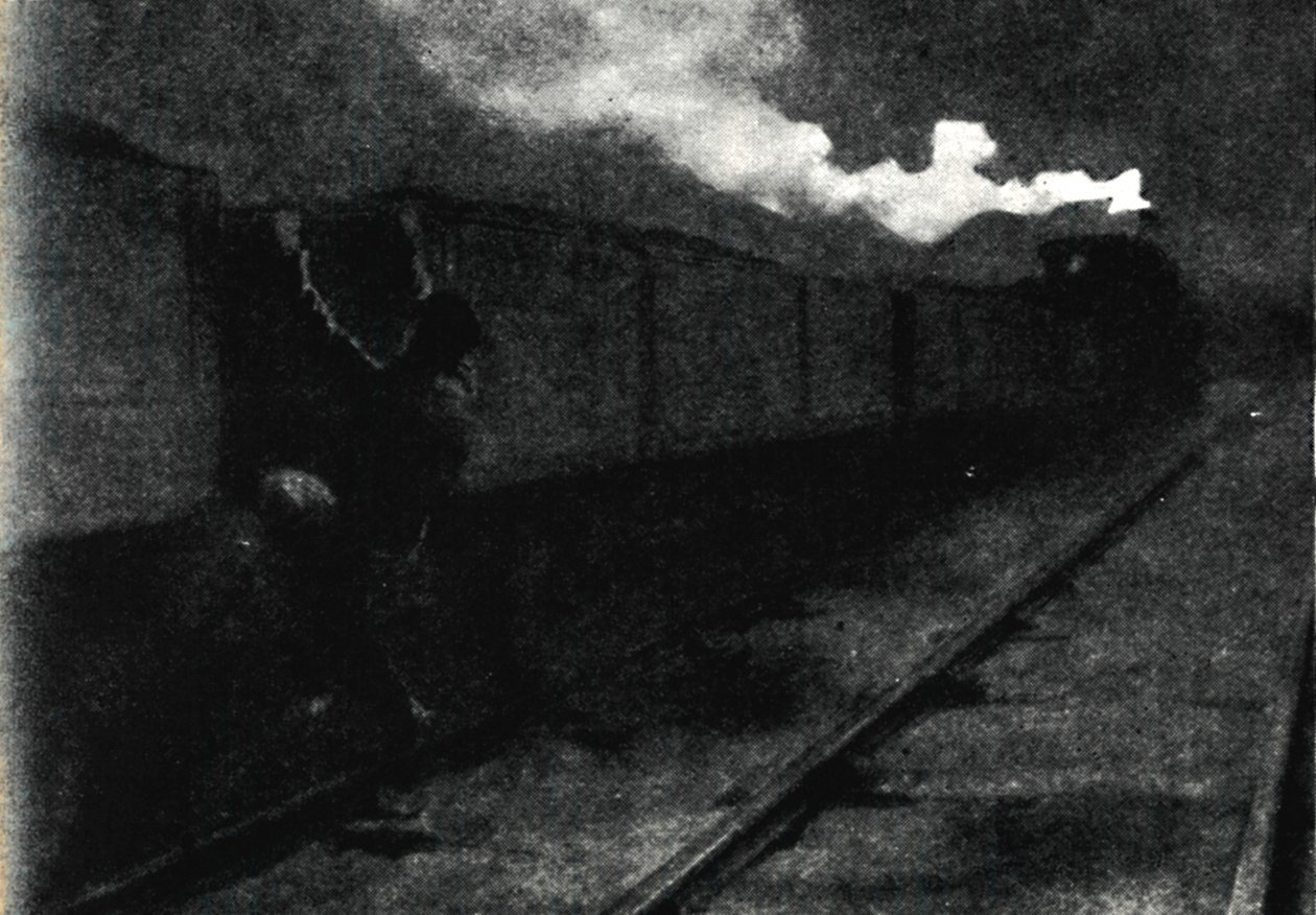 Ucieczka pociągiem, listopad 1899, 1945. autorstwa John Nash