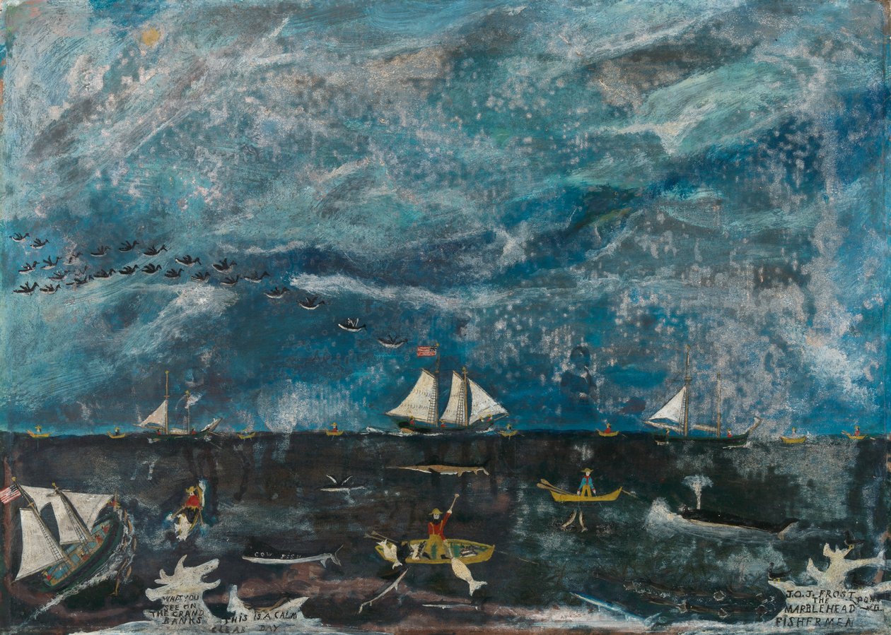 Rybacy Marblehead, ca. 1922-1928. autorstwa John Orne Johnson Frost