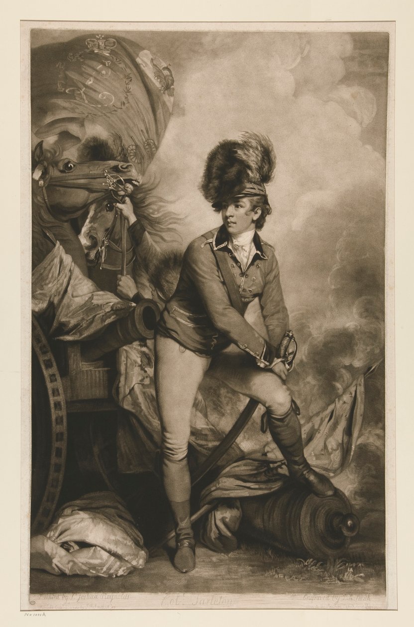 płk Tarleton (sir Bennastre Tarleton, 1754-1883) autorstwa John Raphael Smith