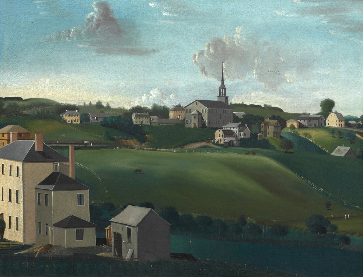 Meetinghouse Hill, Roxbury, Massachusetts, 1799. autorstwa John Ritto Penniman