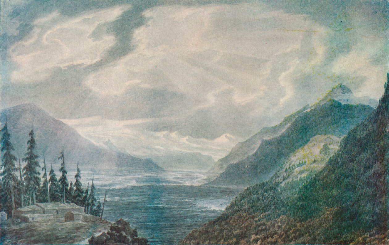 Dolina Alpejska, XVIII wiek autorstwa John Robert Cozens