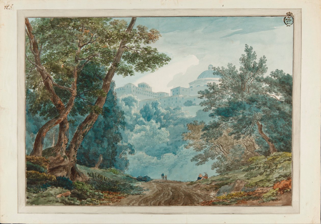 Ariccia. autorstwa John Robert Cozens