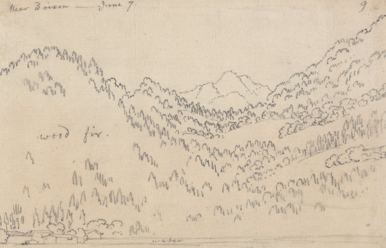 Niedaleko Brixen, 7 czerwca autorstwa John Robert Cozens