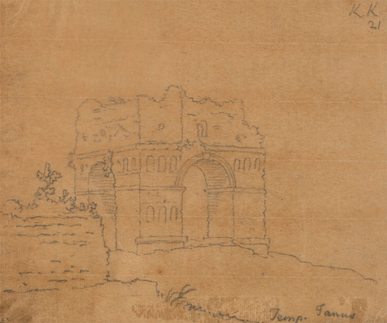 Świątynia Janusa autorstwa John Robert Cozens