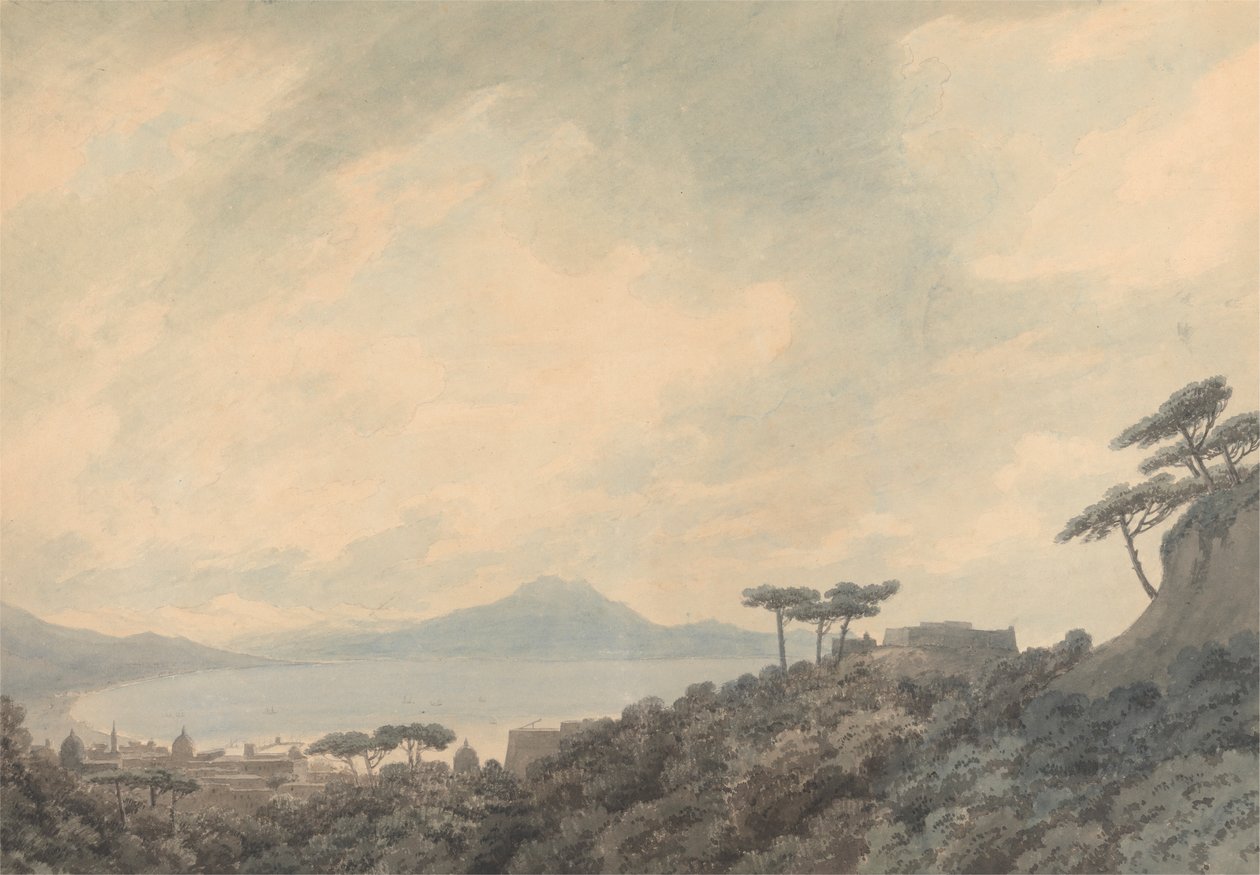 Zatoka Neapolitańska z Capodimonte autorstwa John Robert Cozens