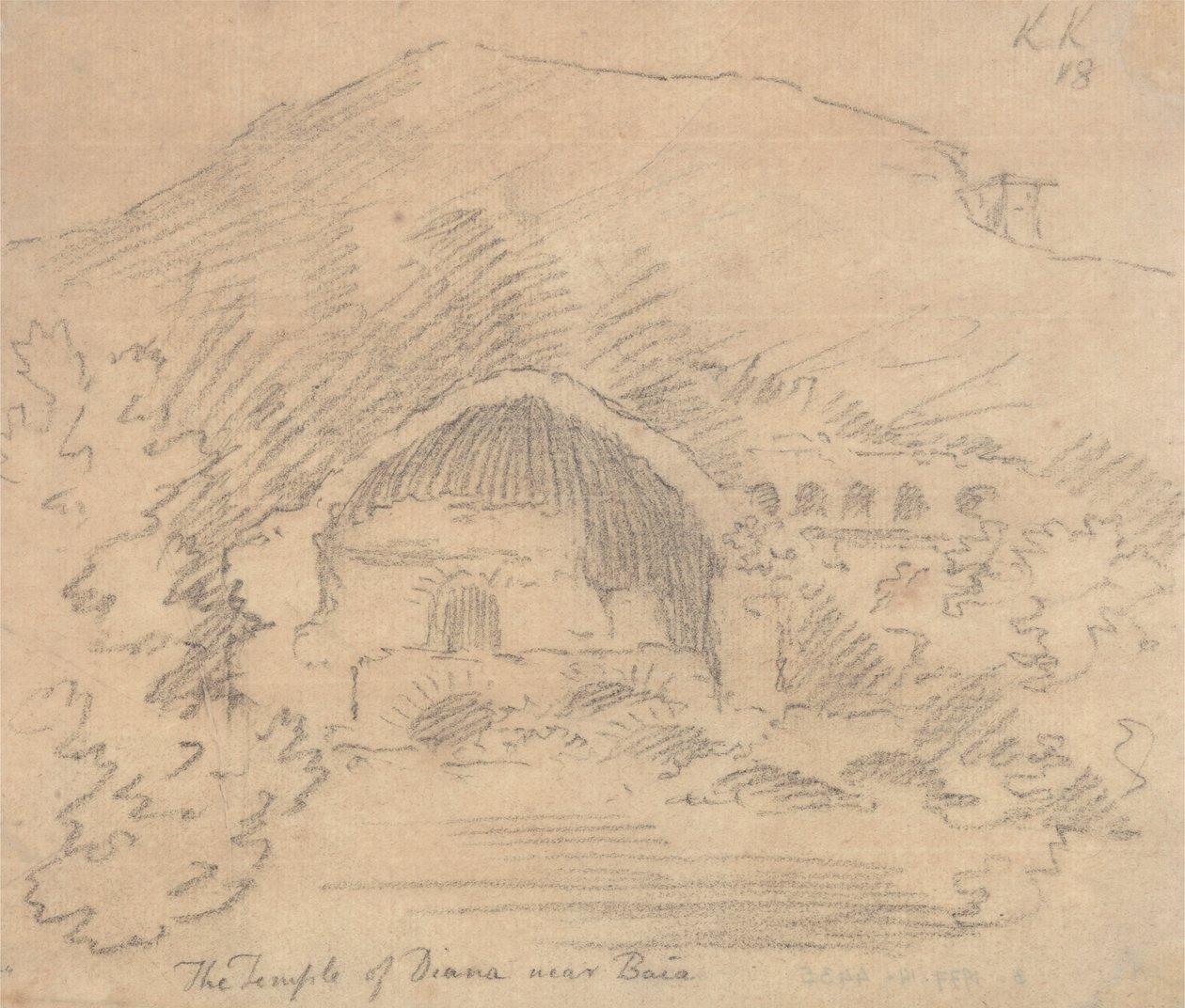 O Templo de Diana perto de Baiapolish autorstwa John Robert Cozens