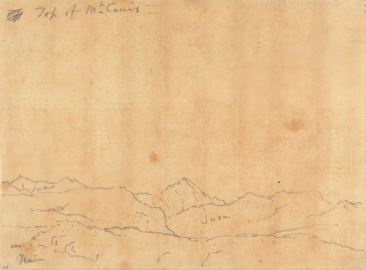 Szczyt Mt. Cenis autorstwa John Robert Cozens