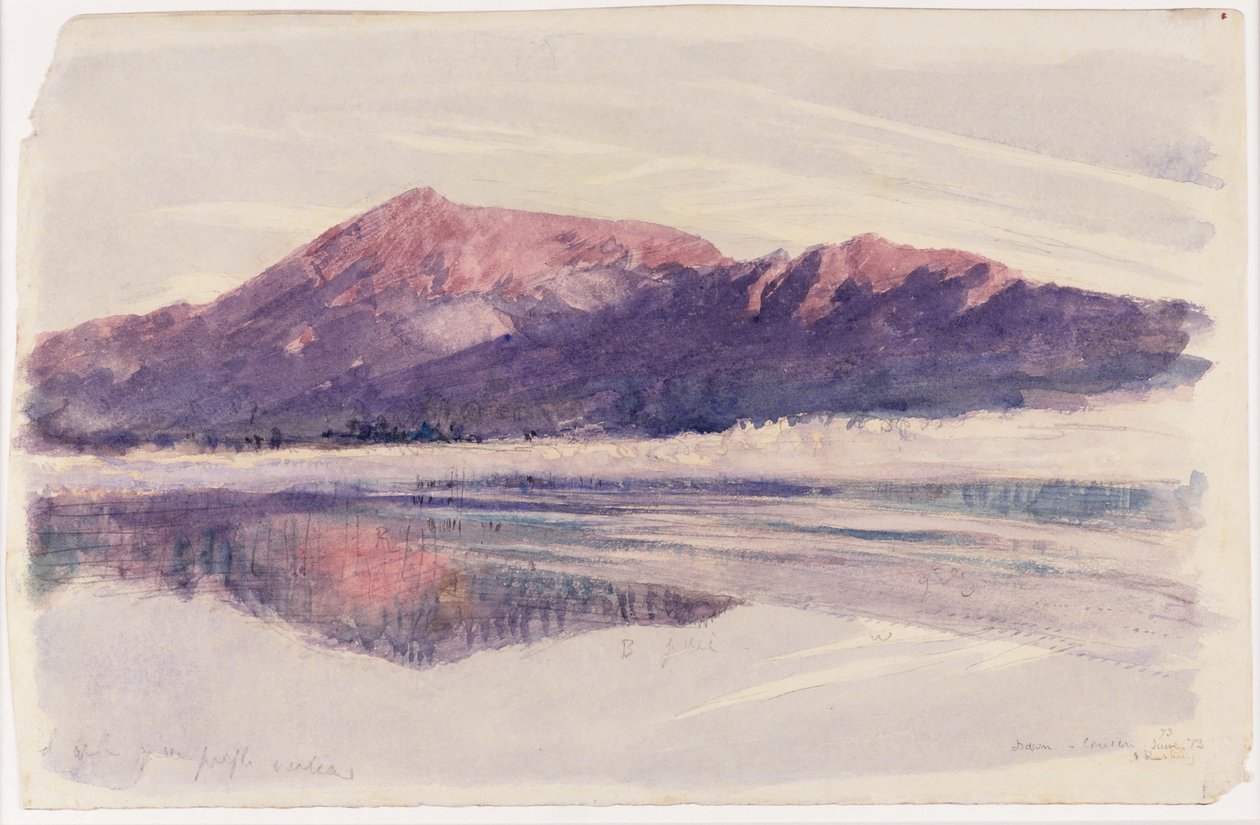 Dawn Coniston, 1873 (wc na papierze) autorstwa John Ruskin