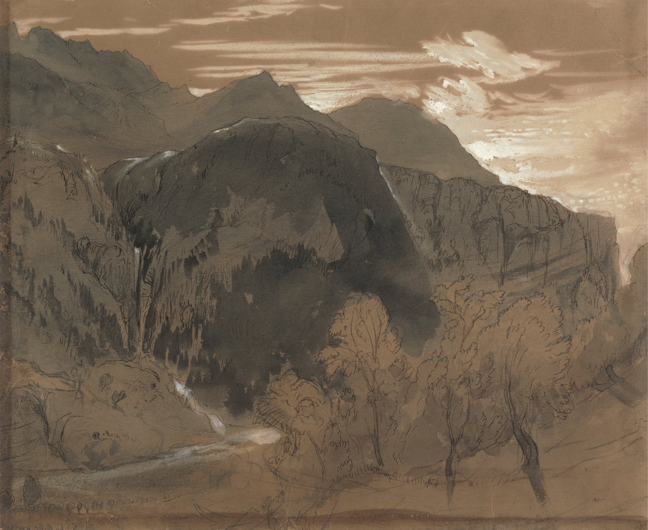 Górzysty krajobraz autorstwa John Ruskin