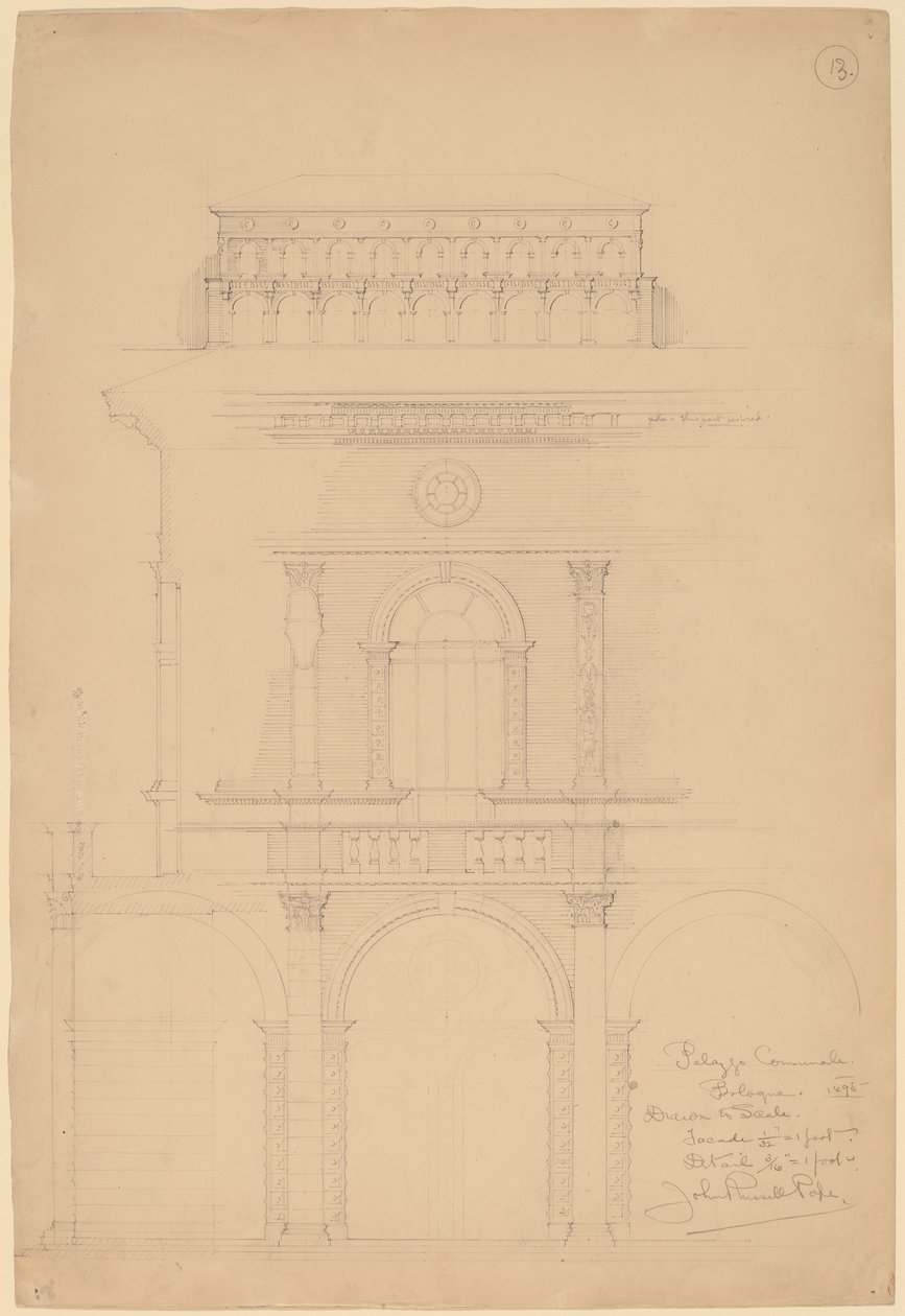 Ratusz, Bolonia autorstwa John Russell Pope