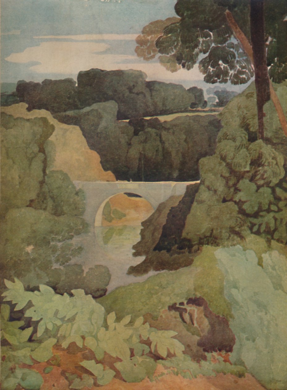 Nowy most, Durham, 1923 autorstwa John Sell Cotman