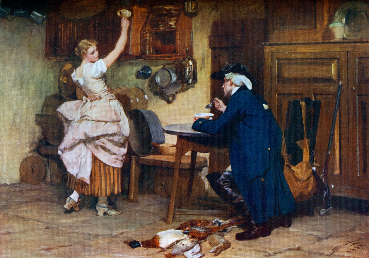 Flirt, 1885, 1912. autorstwa John Seymour Lucas