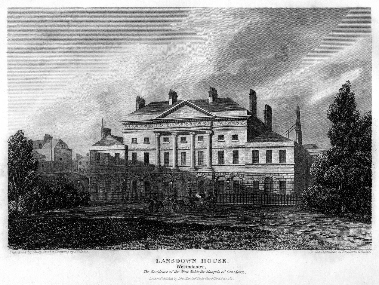 Lansdowne House, Westminster, Londyn, 1815. autorstwa John Shury