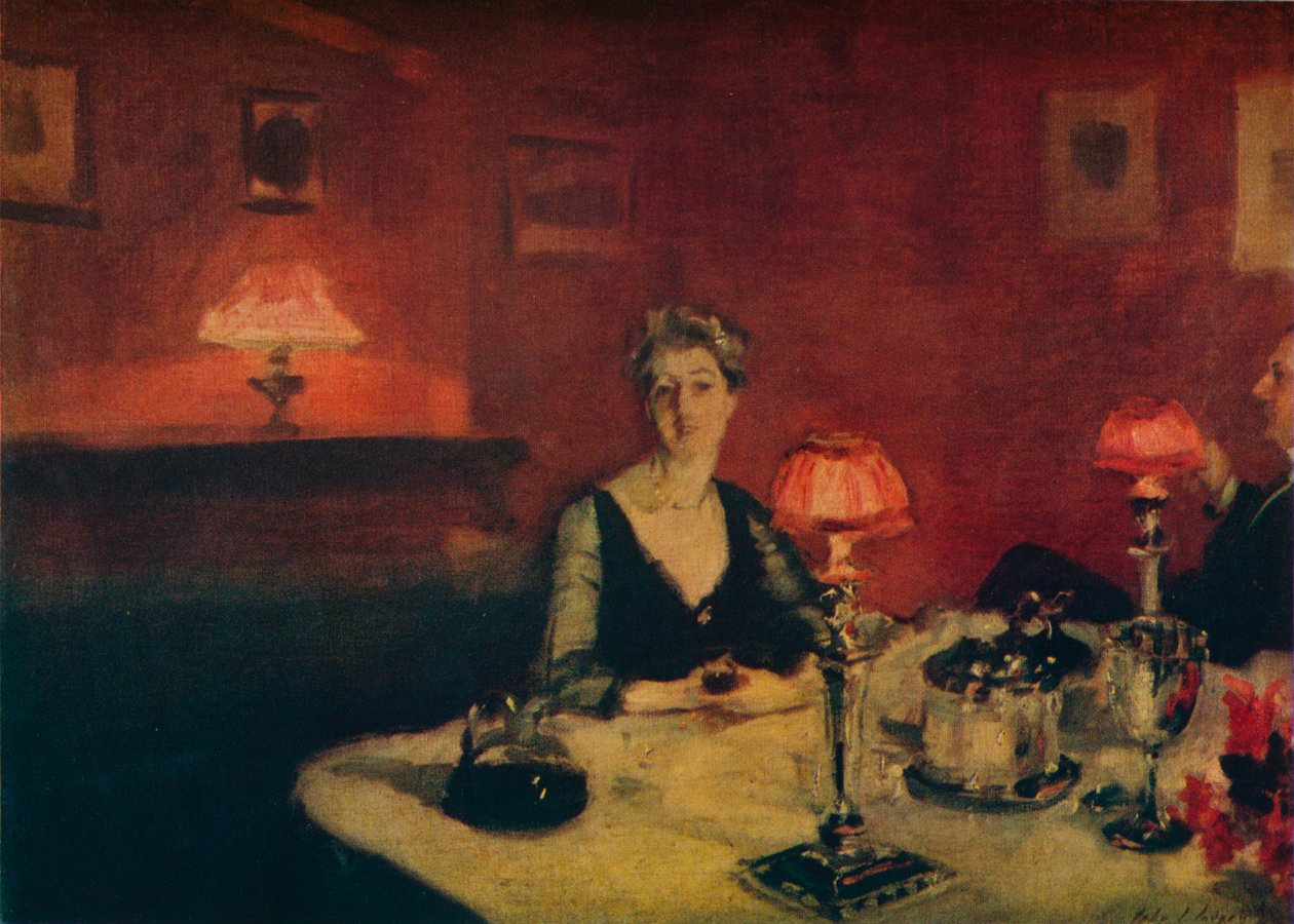 Stół obiadowy w nocy, 1884. autorstwa John Singer Sargent